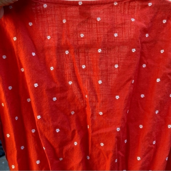 OLD Navy Daisy Print Wrap Dress red Valentines - Picture 5 of 5